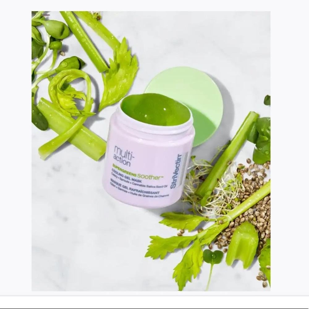 STRIVECTIN Supergreens Soother Cooling Gel Mask 2.4oz $48 NIB - Picture 5 of 9
